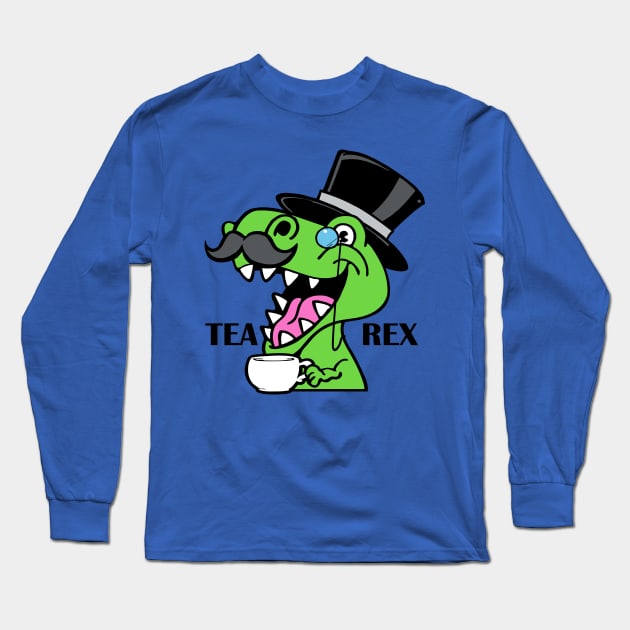 Tea Rex Long Sleeve T-Shirt by DavesTees